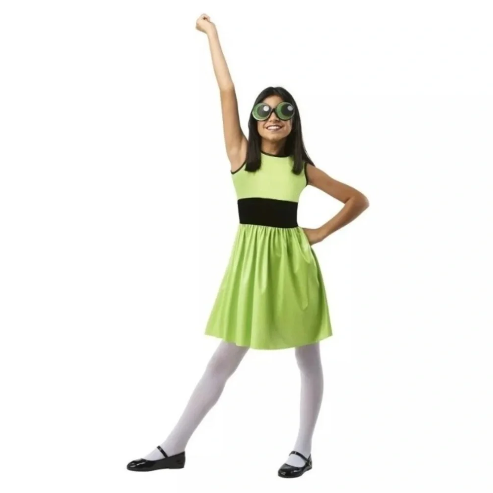 Powerpuff Girls Buttercup Costume NEW Small 6/6X Green Halloween Kids